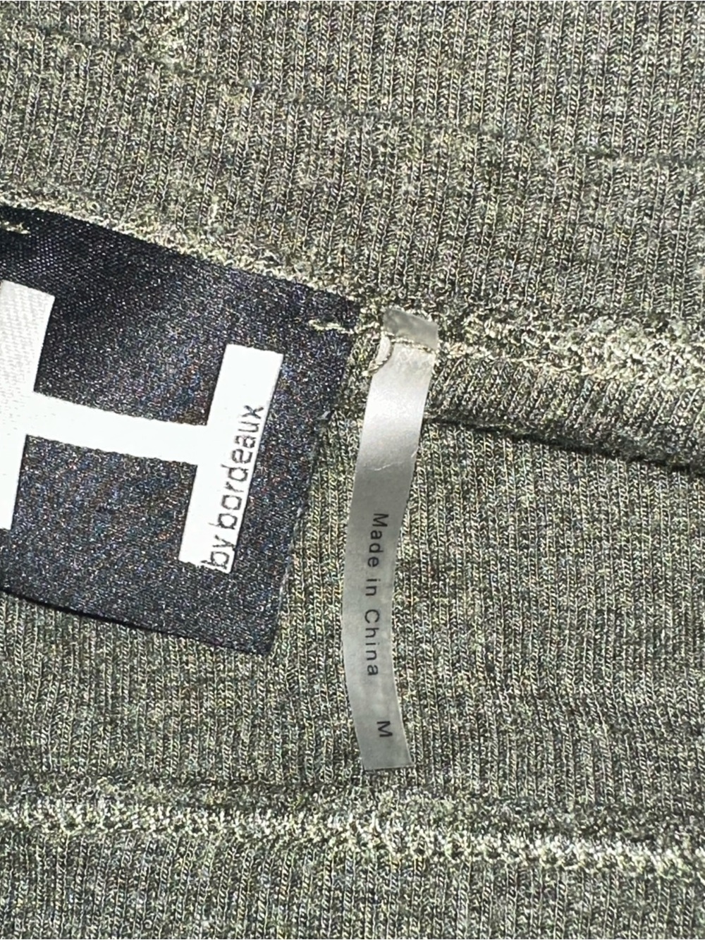 H by bordeaux Men's Olive Green Crewneck Sweater
